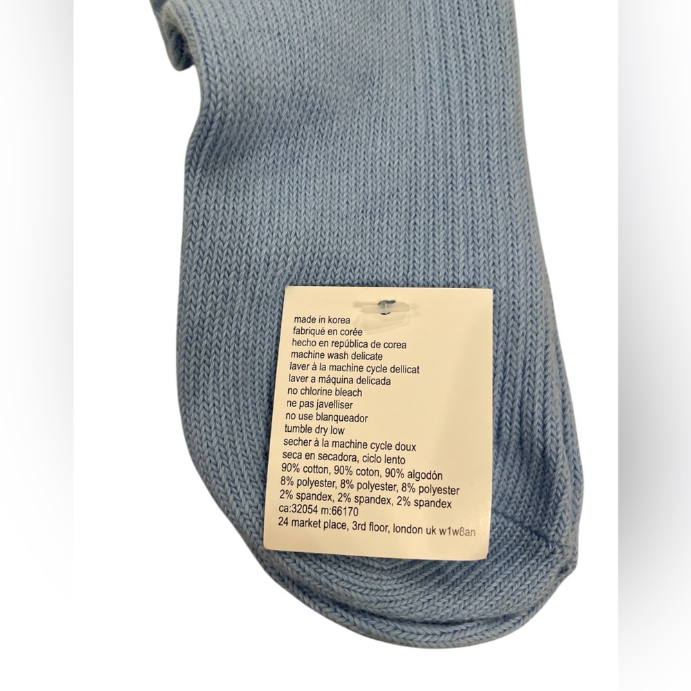 Free People Women’s Super Scrunch Solid Socks Light Blue - Picture 7 of 8